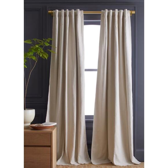 Quince Other - Quince Cotton Slub Room Darkening Curtain Panel 48X84 Natural